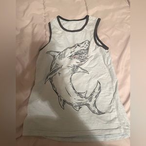 Wonder nation shark tank top with mouth pocket sz boys large